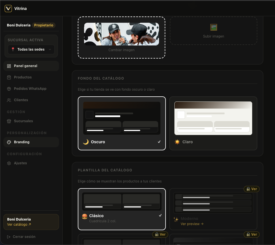 Vitrina Dashboard